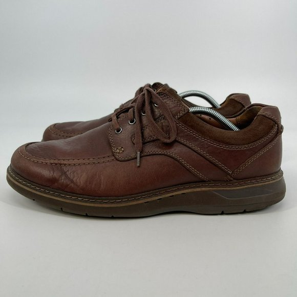 Clarks Shoes Clarks Unstructured Mens Brown Leather Casual Oxford